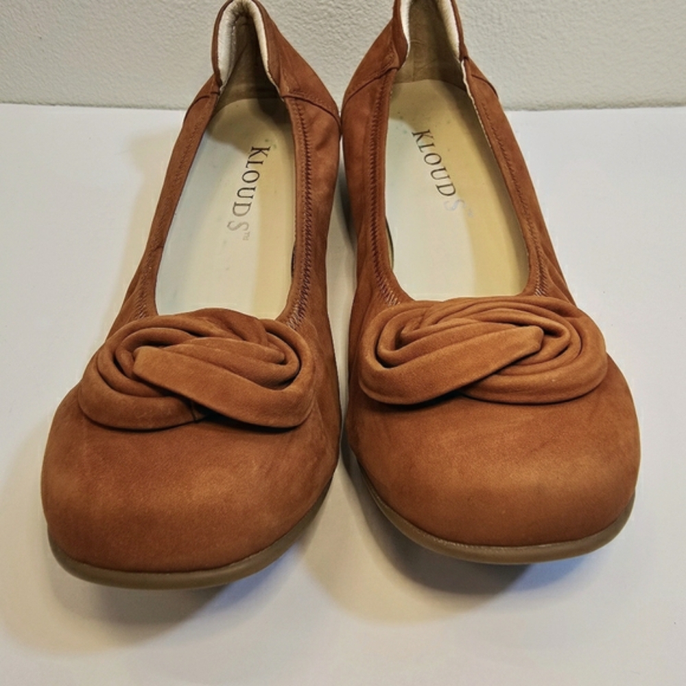 Klouds Phoebe classic flat ballet style nubuck upper Flexible leather size 38